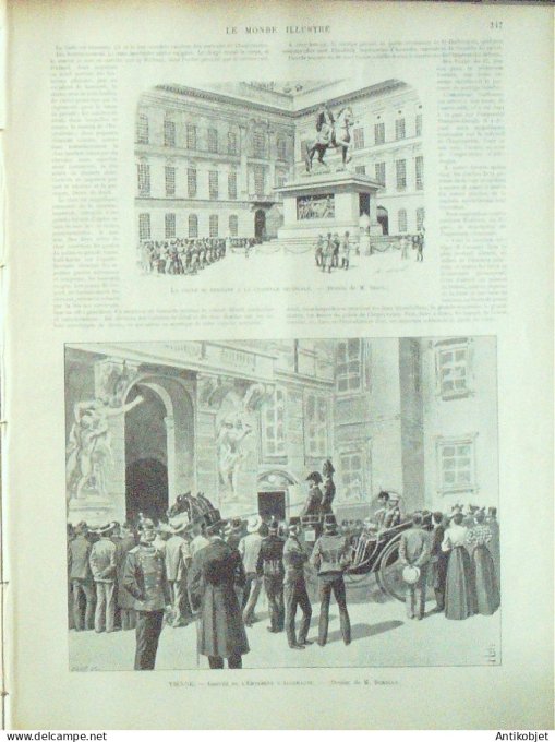 Le Monde illustré 1898 n°2165 Autriche Vienne Hofburg Stephanskirche Suisse Genève Cornavin