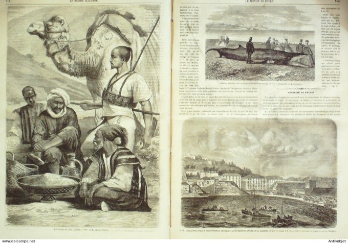 Le Monde illustré 1863 n°340 Cherbourg (50) St-Jean-de-Luz (64) Espagne St-Sébastien