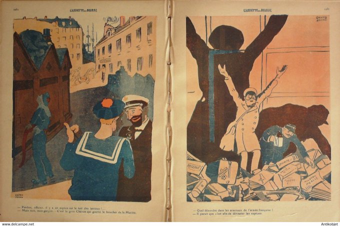 L'Assiette au beurre 1909 # 444 Les espions Grandjouan