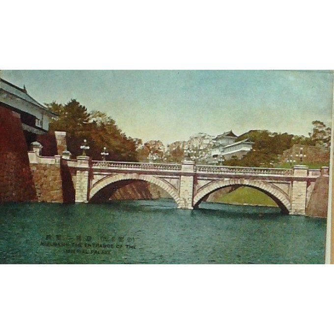 Cpa Japon Nijiubashi Imperial Palace 1910