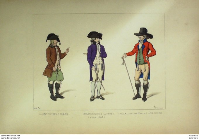 Portrait Bourgeois de LONDRES en 1785 Habitant de SILESIE