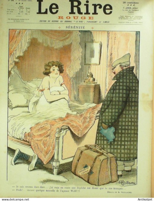 Le Rire Rouge 1915-07-10 #  34 Journal humoristique Ed.Originale Le Pape