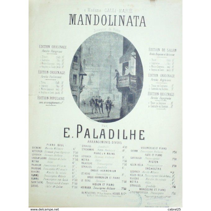 Paladlhe E Mandolinata Piano 1900
