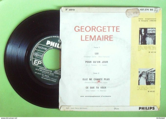Lemaire Georgette 45T EP Elle ne chante plus 1967