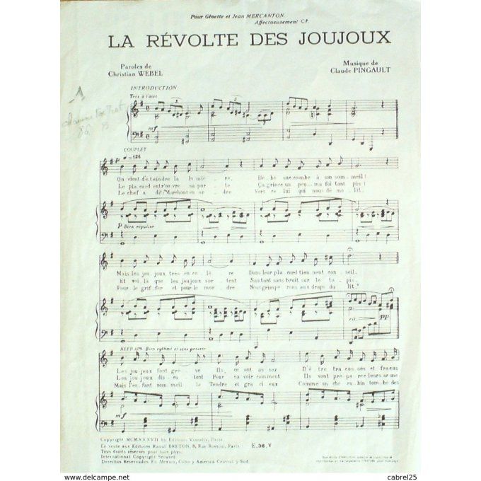 BERRY GUY-LA REVOLE des JOUJOUX-1937