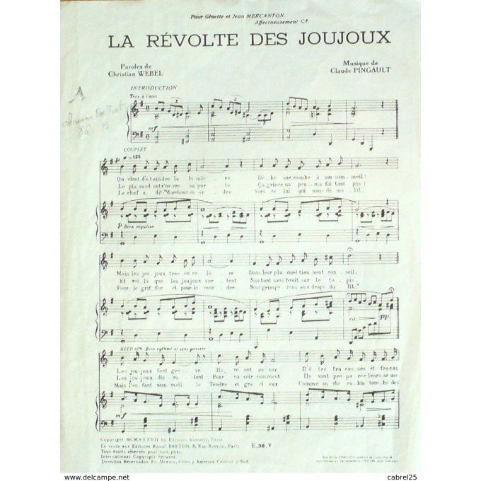 Berry Guy La Revole Des Joujoux 1937