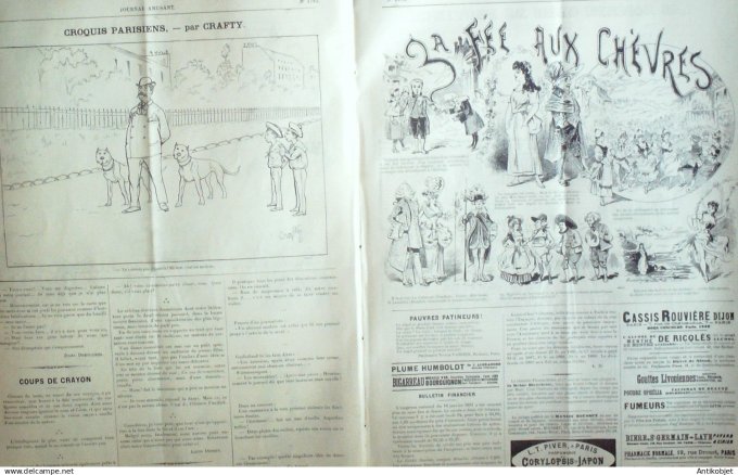 Le Journal Amusant 1891 n°1794 Charit é bons cochers f ée aux chèvres fantaisies parisiennes