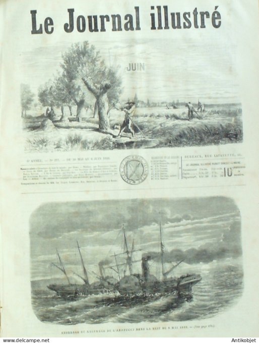 Le journal illustré 1866 n°277 Marseille (13) Reims (51) Croissy (78) Jeanne d'Arc