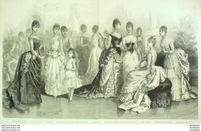 Gravure de mode La Mode illustrée (Maison Coussinet)