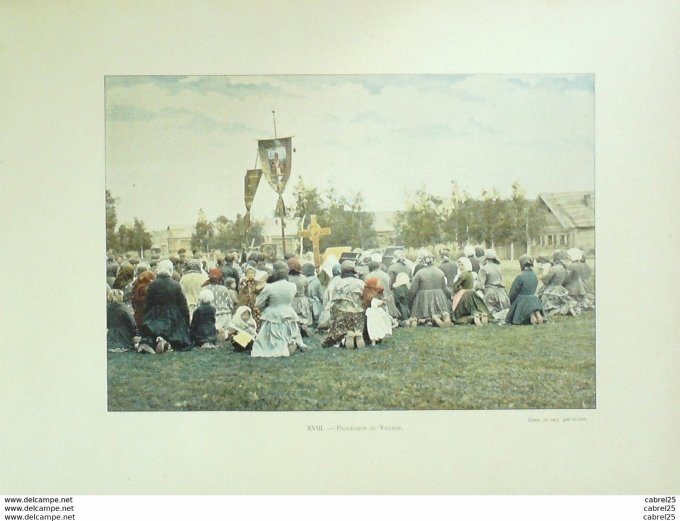 Russie Procession au village