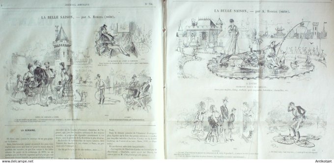 Le Journal Amusant 1870 #  756 Ces dames de Mabille par Denoue et Pelcoq