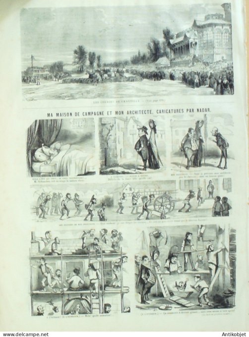 Le journal illustré 1866 n°277 Marseille (13) Reims (51) Croissy (78) Jeanne d'Arc
