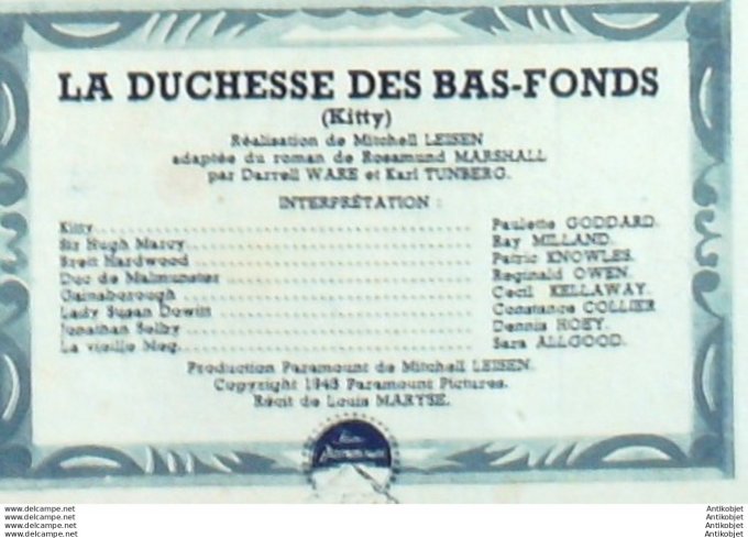 La Duchesse des bas-fonds Patric Knowles Cecil Kellaway Dennis Hoey