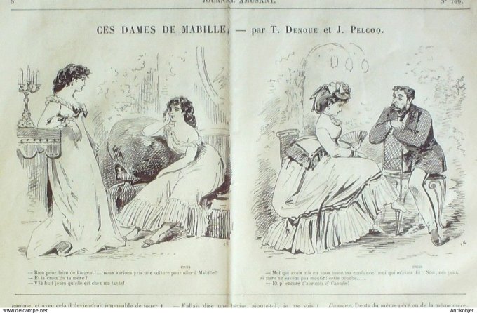 Le Journal Amusant 1870 #  756 Ces dames de Mabille par Denoue et Pelcoq