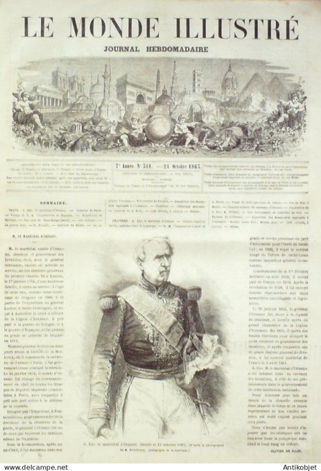 Le Monde illustré 1863 n°341 Chine Canton Espagne Cadix Mexique Juarez chefs Real el Monte