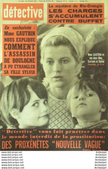 Détective 1967 # 1078 Ris-Orangis Toucy Creissels Donchery