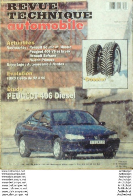 R.T Automobile Peugeot 406 Renault Scenic & Safrane Nissab Primera   # 589