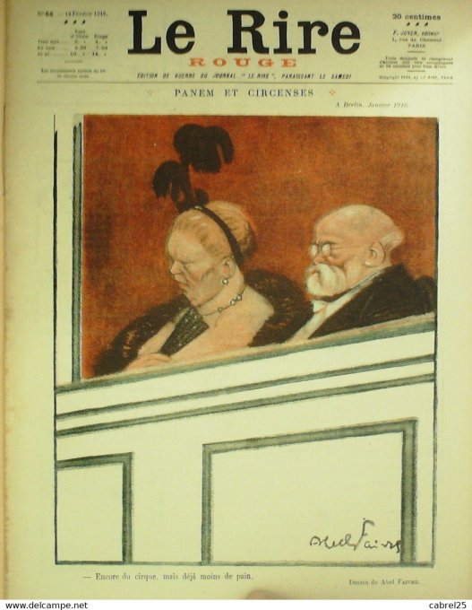 Le Rire Rouge 1916 n°  66 Faivre Nob Robida Leroy Ornder Manfredini Hautoy
