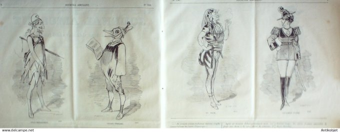 Le Journal Amusant 1870 #  736 Fantaisies carnavalesques par Grevin costumes