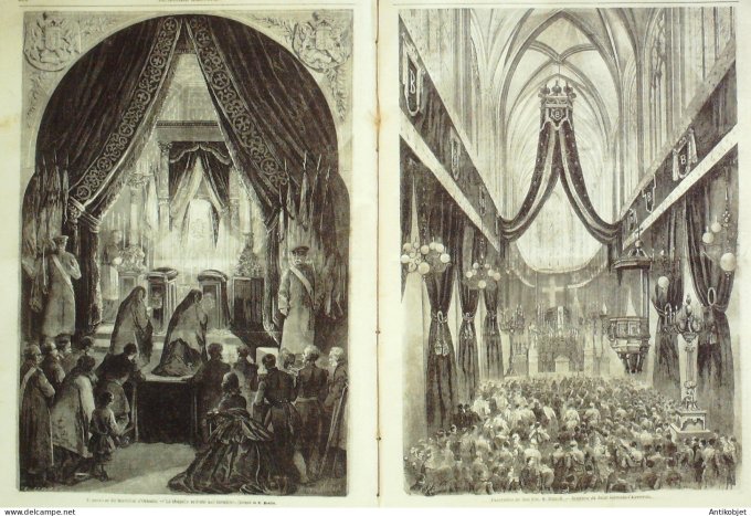 Le Monde illustré 1863 n°341 Chine Canton Espagne Cadix Mexique Juarez chefs Real el Monte