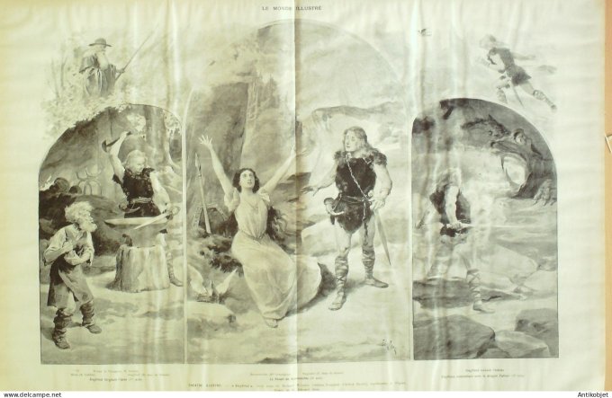 Le Monde illustré 1902 n°2337 Vietnam Hanoï, Jean De Reszké Luynes (37) Les Halles paris
