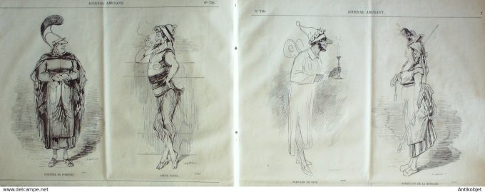 Le Journal Amusant 1870 #  736 Fantaisies carnavalesques par Grevin costumes