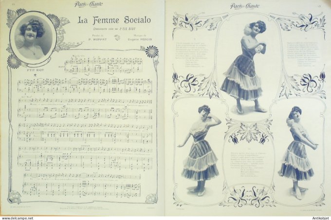 Paris qui chante 1905 n°123 Giralduc Dranem Lorée Vasser Georgel P'Tit Rioyt