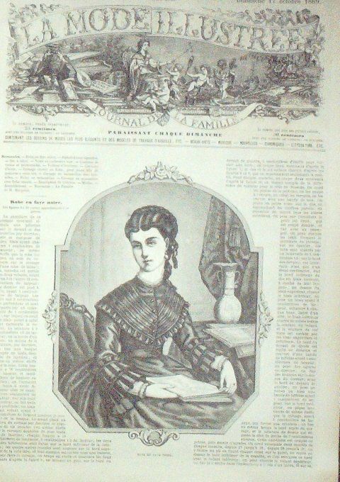 Journal Mode illustrée 1869 # 42 Robe en faye