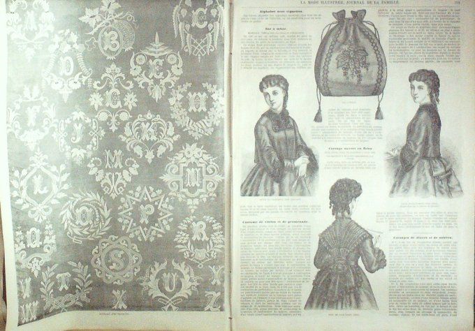 Journal Mode illustrée 1869 # 42 Robe en faye