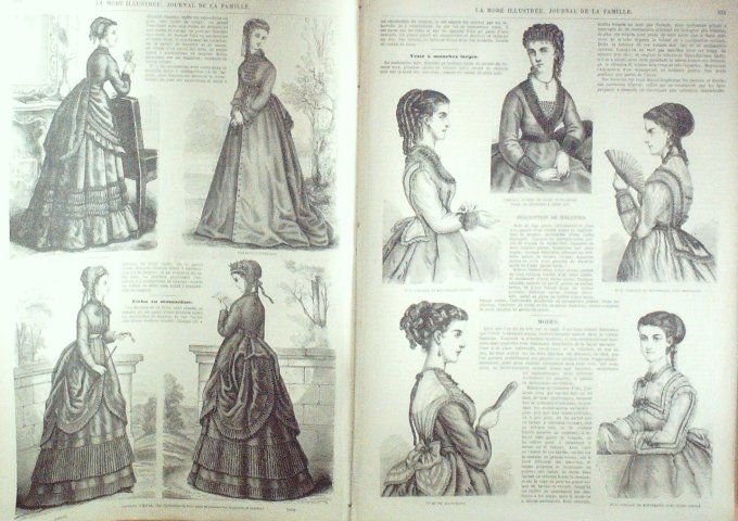 Journal Mode illustrée 1869 # 42 Robe en faye