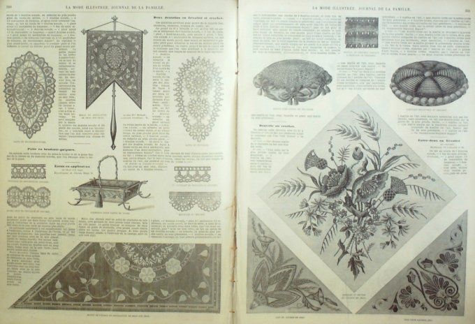 Journal Mode illustrée 1870 # 42 Toilette dame âgée
