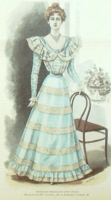 La Mode illustrée journal 1897 n° 42 Toilette de reunion