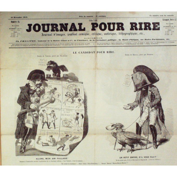Le Journal pour RIRE 1848 n° 42 CANDIDAT pour RIRE BERTALL CROQUADES EMY LEFILS MONTA