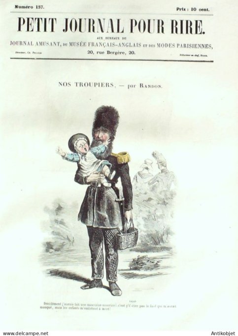 Petit journal pour Rire 1858 # 157 Jeunes Gens Penaville
