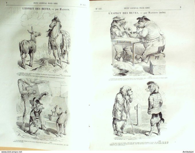 Petit journal pour Rire 1858 # 157 Jeunes Gens Penaville