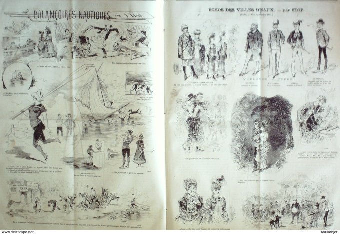 Le Journal Amusant 1884 # 1462 Le matelot en conge par Leonce Petit