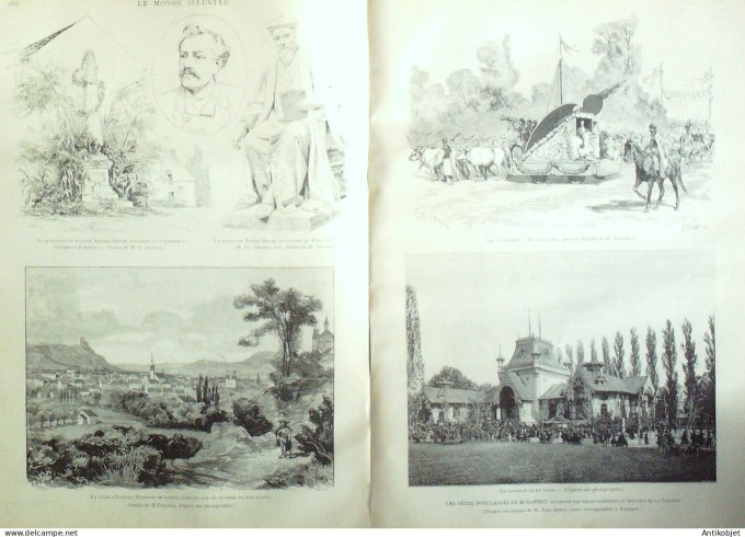 Le Monde illustré 1887 n°1594 Villiers-sur-Morin (77) Hongrie Budapest Eperies