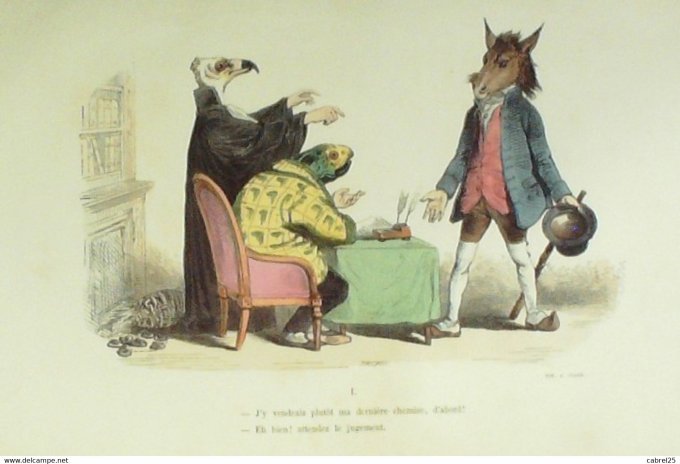 Grandville "Les Métamorphoses du jour" IA Cheval Tortue Aigle 1847