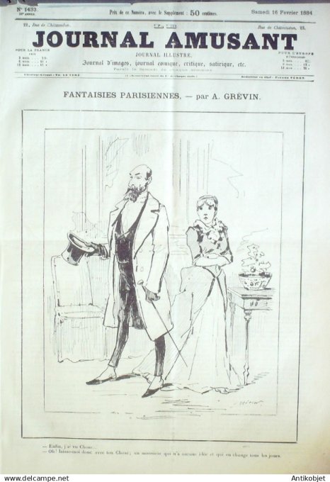 Le Journal Amusant 1884 # 1433  L'eternel feminin à Londres par Mar