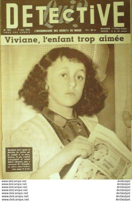 Détective 1955 # 462 Blainville/Orne Montluçon Valenciennes Albert Longueval