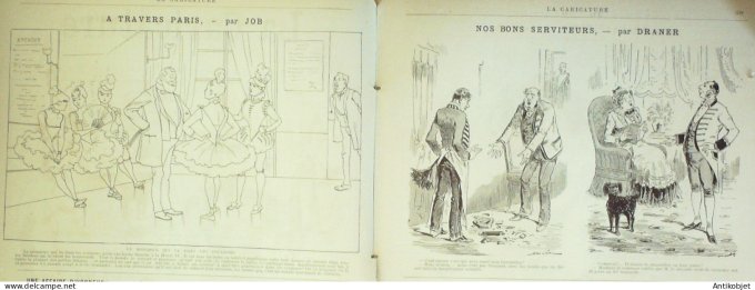 La Caricature 1886 #355 L'amour en discipline Caran d'Ache Succi par Luque Rip Trock Robida