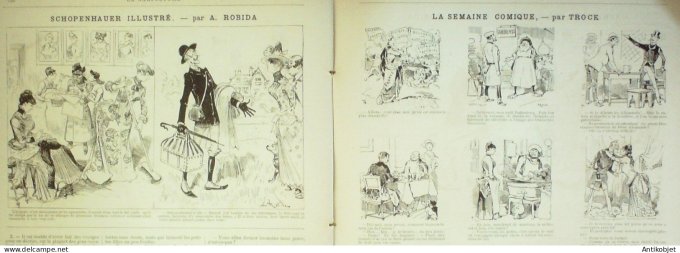 La Caricature 1886 #355 L'amour en discipline Caran d'Ache Succi par Luque Rip Trock Robida