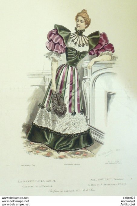 Gravure de mode Revue de la mode Gazette 1894 n°07