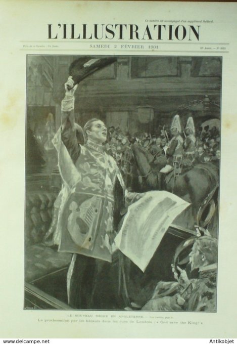 L'illustration 1901 n°3023 Edouard VII Impératrice Alexandra Reine Victoria décès Verdi