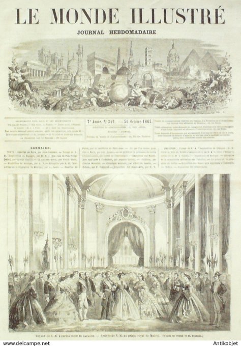 Le Monde illustré 1863 n°342 Espagne Tolède Danemark Prince de Galles & Alexandra