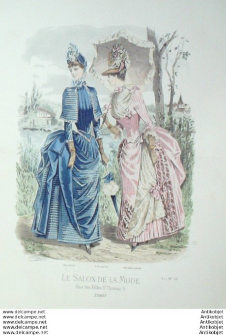 Gravure Mode Salon 1885 #  777 (Old Fashion plate)