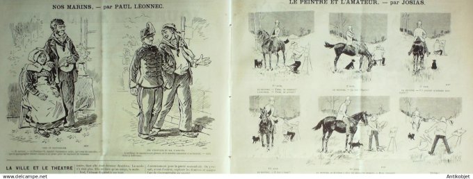 Le Journal Amusant 1889 # 1694 Pau season par Mars