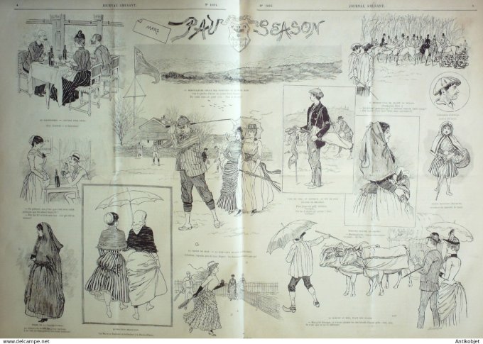 Le Journal Amusant 1889 # 1694 Pau season par Mars