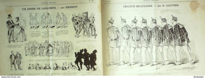 Le Journal Amusant 1889 # 1694 Pau season par Mars