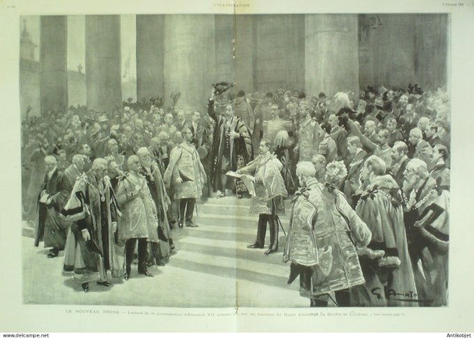 L'illustration 1901 n°3023 Edouard VII Impératrice Alexandra Reine Victoria décès Verdi